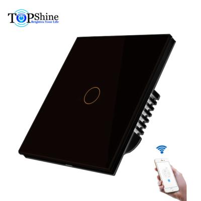 China Topshine New Design Waterproof 1 Band High Quality Wifi Smart Switch for Mobile APP Control and Voice Control for sale