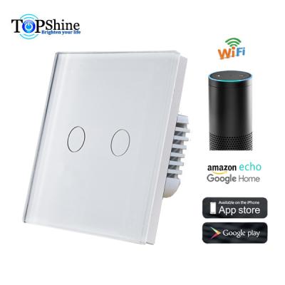 China Topshine EU UK 2 Way Waterproof Wifi Switch High Quality Band 2 Work With Amazon Alexa For Voice Control The Lamps for sale