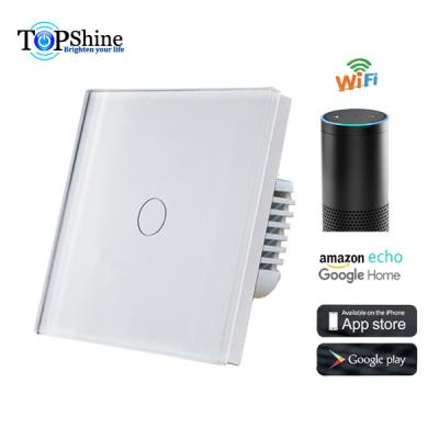 China Topshine EU R-U 1 Band Wifi Waterproof Lamp Switch Compatible With Alexa And Google Home Voice For Control Lights for sale