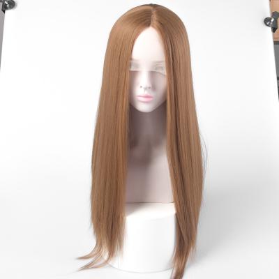 China Fashion Long Straight Hair Half Straight Hot Selling Hand - Synthetic Hair Synthetic Fiber High Temperature Weave Chemical Fiber Headband Wigs for sale