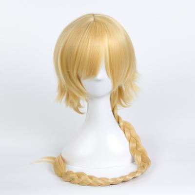 China Other Gold Braided Mcoser Fateapocrypha Fate/go Jeanne d'Arc Twist Cosplay Braid Hairpiece Wholesale Wig Long for sale