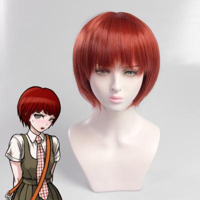 China Other Red Japan Anime Projectile Wheel Dance Wigs Women Short Hair Wig Headband Wig For Party for sale