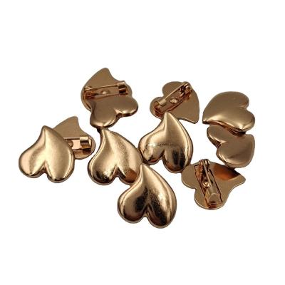 China custom decorative 3D fashion rose gold metal pin badge for apparel for sale