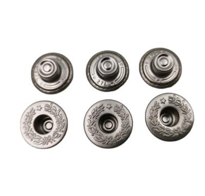 China Custom Matte Silver Jeans Garment Accessories Nickel Free Leg Buttons for sale