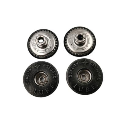 China Custom Brass Leg Buttons Nickel Free Denim Engraving Clothing Leg Buttons for sale