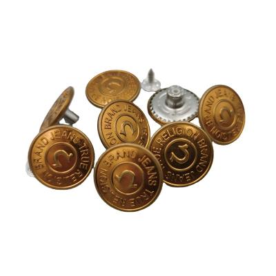 China Nickel Free Custom Antique Bronze Button Denim Leg Jacket Buttons for sale