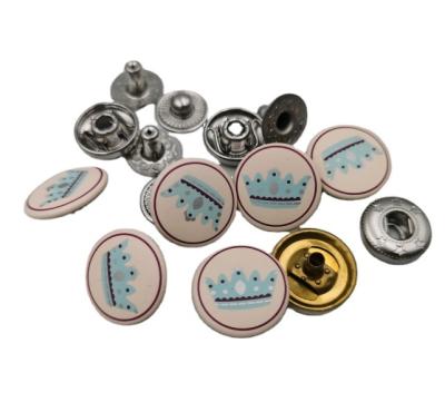 China Nickel Free Custom Plated Four Part Snap Press Button For Coats Factory Directly Sale for sale