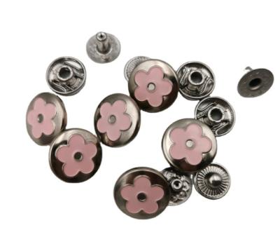 China Nickel Free Custom Decorative Copper Printed Snap Buttons For Kids Clothes for sale