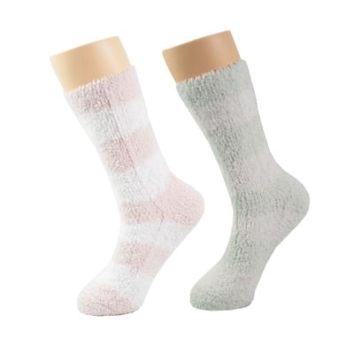 China L1 Antibacterial (COMFORTABLE SOCKS) 2 Design Comfortable Crew Socks For Women Long Fuzzy Sleep Socks for sale