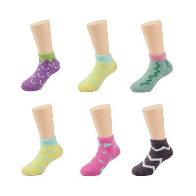 China S3 Antibacterial (COMFORTABLE SOCKS) 12 Design Kids Winter Cozy Socks Kids Ankle Plush Warm Socks For Youth for sale