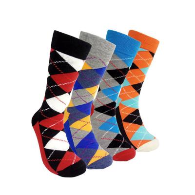 China Fun Raylon-0376 Antibacterial Crew Socks Men's Colorful Crew Socks for sale