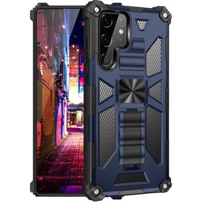 China Newest luxury shockproof back mobile accessories cover build in kickstand cell phone case for samsung galaxy s22 ultra plus S21plus for sale