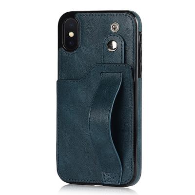 China New Amazon popular wrist strap touchntuff protection shockproof hot sale mobile phone leather case for iphone xs xs mobile phone for sale