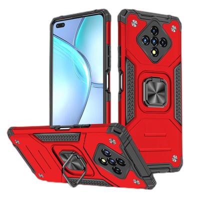 China 360 Rotation Finger Ring Holder Kickstand Matte PC TPU Car Mount Mobile Back Cover Shockproof Magnetic Phone Case For Infinix Zero 8 for sale