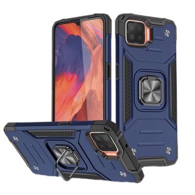 China OEM factory Shockproof Ring Stand Armor Shockproof Protective cover tpu+pc 2 in 1 magnetic car mount phone case for OPPO A31 A3S A5 A5S A7 for sale