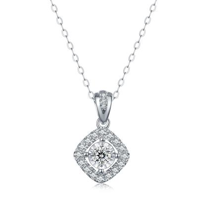 China 2022 Hot Selling 18K Pendant White Dancing Women Diamond Necklace Jewelry for sale