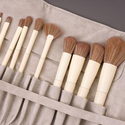 China Angular Blush 10pcs pu bag Hot Selling Cheap Plastic Handle Soft Fiber Hair Luxury Private Label Other Makeup Brushes Set for sale