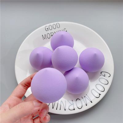 China Facial Beauty Makeup Sponge Customized Logo ultra soft cotton candy beauty make up peach shape marshmallow makeup sponge pink purple for sale