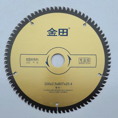 China GOLDTOL200*2.5*80T*25.4Aluminum Alloy Saw Blades For Hand Held Saws With 8 Inch 8in Flat-Toothed Aluminum Cutters for sale