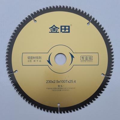 China GOLDTOL230*2.5*100T*25.4Aluminum alloy saw blades for handheld saws with 9 inch 9in flat-toothed aluminum cutters for sale