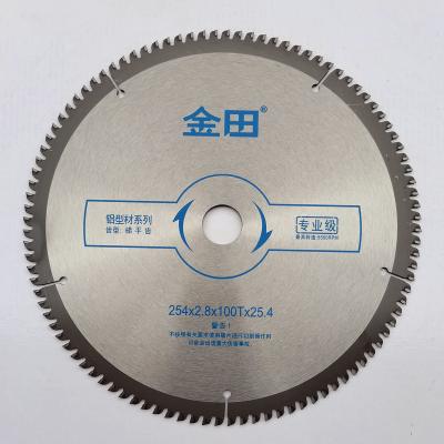 China GOLDTOL254*2.8*100T*25.4/30Aluminum alloy saw blades for hand held saws with 10 inch flat teeth for aluminum slicing 10mm for sale