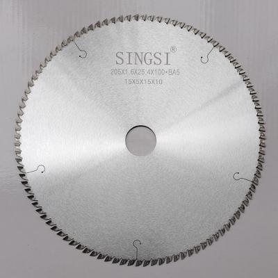 China 205*1.6*25.4*100*BA5 Acrylic Circular Saw Blades Cutting Acrylic Saw Blade Circular Saw Blade Plexiglass Acrylic Cutting 7/8IN for sale