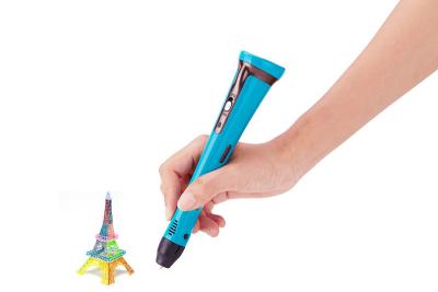 China Professional Blue Drawing 3D Printer Pen With Pen Holder DC 12V 3A for sale