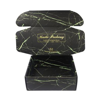 China Recyclable custom delicate appearance custom shipping boxes black shipping boxes with logo packaging for sale