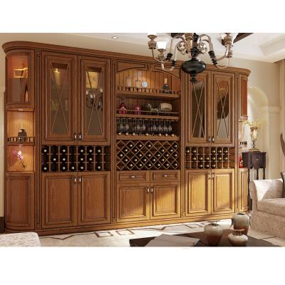 China Foshan factory sale home furniture solid wood warm wine cabinet for living room for sale