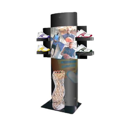 China Candy Pop Resistant Paper Cardboard Advertising Shoe Store Display Rack For Sale for sale