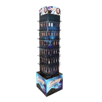 China Recycled Materials Retail Rotating Cardboard Paper Hook Display Stand for sale