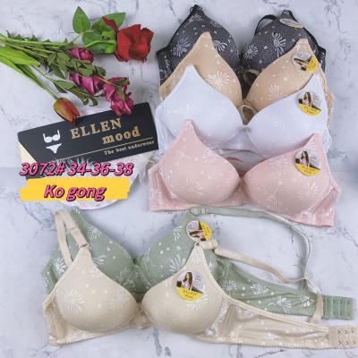 China Hot Selling Sexy Embroidered Floral QUICK DRY Full Cup Bra Wire Free Push Up Bra Women Inner Bra mujer de ropa for sale