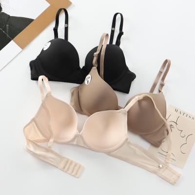 China High quality QUICK DRY solid shiny seamless thin ropa women's sports bra mujer inner underwire section push up bra women brassiere for sale