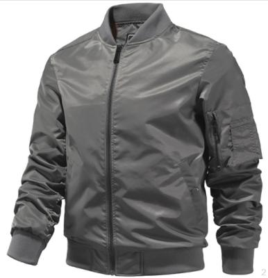 China Ready Made Windproof Design Men Plus Size Jackets Zip Up Bomber Jacket Flight Jacket For Man for sale