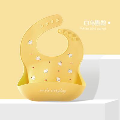 China New Design Different Style Waterproof Baby Drool Set Stocked Feeding Toddler Food Grade Baby Silicone Bib for sale