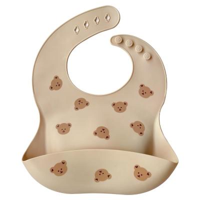 China Stocked 2022 OEM 100% Silicone Customize Baby Bibs Spoon Fork Dish Baby Bibs Custom Made Baby Bibs for sale