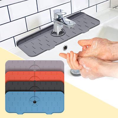 China Amazon 2022 Custom Kitchen Sink Splash Guard Handle Drip Catcher Tray Kitchen Sustainable Water Sink Splash Guard For Sink for sale