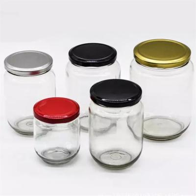 China Black Plastic Sealed Wide Mouth 30ml 60ml 90ml 120ml 180ml 250ml 500ml Round Glass Jar for sale