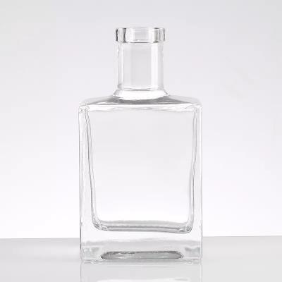 China Sealing Type Cork Glass Bottle for Vodka Whisky Rum 375 ml 500 ml 700 ml 750 ml for sale