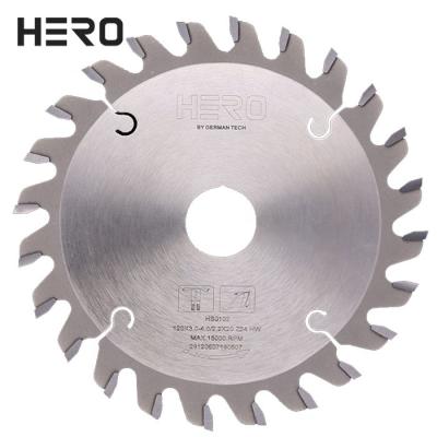 China Chipless Marking on Panels HERO Table Circular Saw Blades Sliding Table Board Wood-Laminate Marking Saws 120*20*(3.0-4.0)*24T for sale