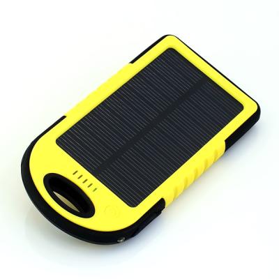 China New Supply 5000mah USB Solar Power Bank 5000mah High Capacity 5000mah Wireless Charger Portable Ultra Thin Battery For Mobile for sale