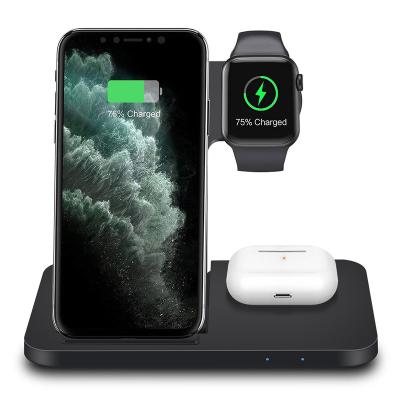 China Qi 15W 3 in 1 Qi Wireless Charger for iPhone 13 11 pro X XR 13 Pro Fast Charging Dock Station for Apple Watch 6 5 4 3 2 AirPods pro for sale