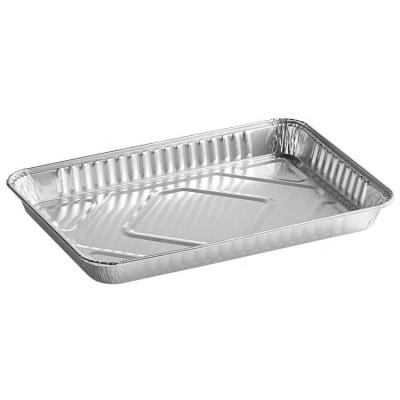 China 1/4 Modern Rectangular Cake Pan Disposable Quarter Size Cake Tray Aluminum Foil Tray For Carrying Food for sale