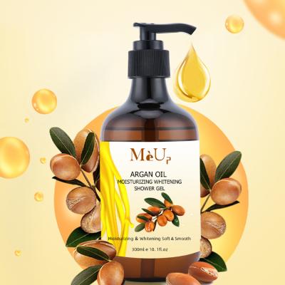 China Moisturize Private Label Custom OEM Wholesale Organic Natural Bath Body Wash Argan Oil Moisturizing Whitening Shower Gel for sale