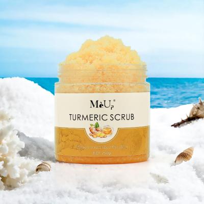 China Organic Exfoliator OEM Skin Care Body Scrub Exfoliating Honey Sugar Turmeric Scrub Exfoliating Brightening Whitening Turmeric Body Scrub for sale