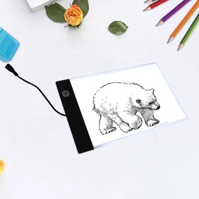 China Portable A5 Acrylic LED Tracing Adjustable Light Pad Board USB Power Drawing Tablet Tattoo Animation Sketching For Painting for sale