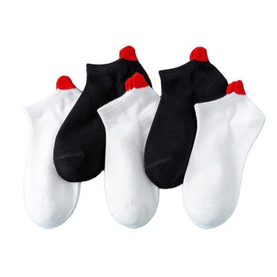 China Wholesale High Quality A090 Women's Boat Socks QUICK DRY Like Pattern Student Tube Socks Fashion Combed Cotton Ankle Socks Women for sale