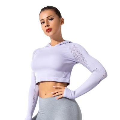 China Breathable Yoga Clothes With Spring Chest Pads Long Sleeves And Summer Style Sports Jacket Set Back Professional Training Tights Fitness Cl for sale