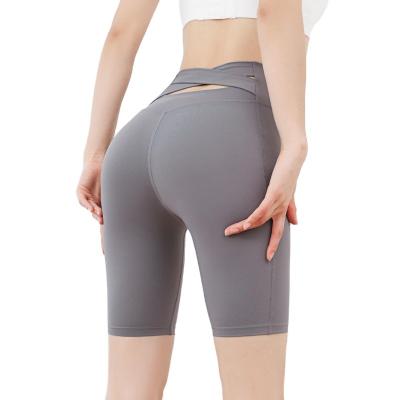 China Sweat-Wicking Yoga Pants Five Peach Buttocks Fitness Pants Women Hip Lift Five Pants Breathable Quick Dry Yoga Shorts for sale