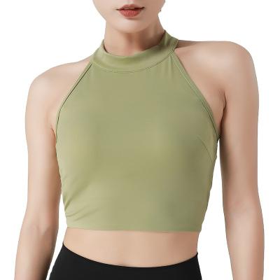 China New Yoga Sweat-Wicking Dress Women's Back Running Fitness Sexy Professional Tight Quick-Dry Yoga Vest Exercise Vest for sale